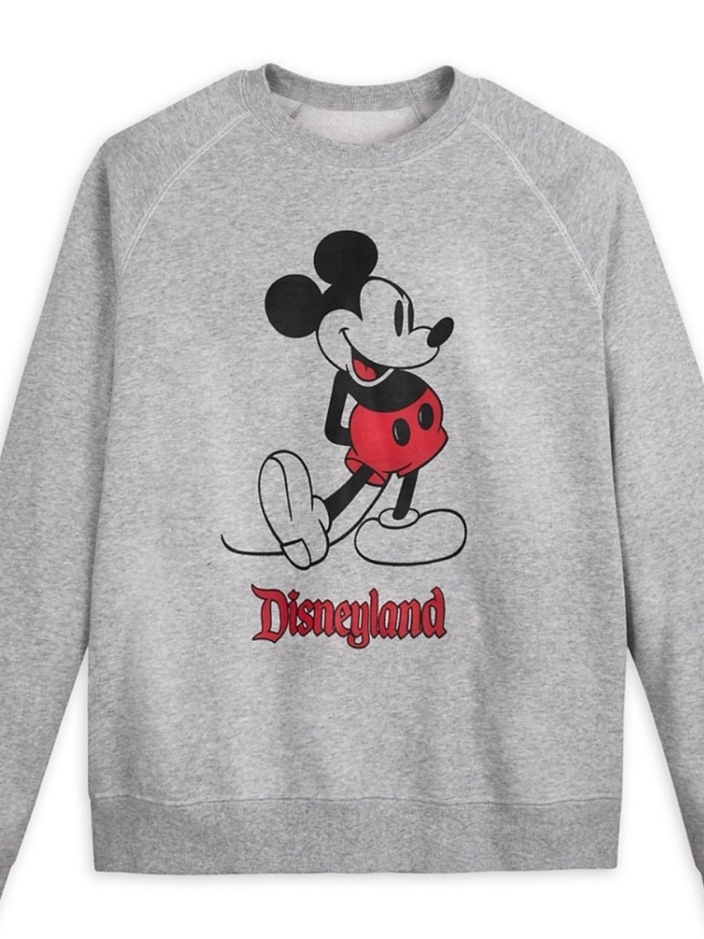 Disney Grey Crewneck Sweatshirt with Red Mickey Graphic